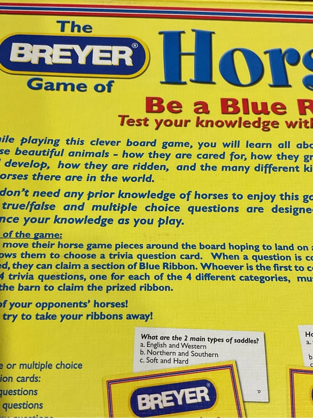 Breyer Horse Sense Trivia Game